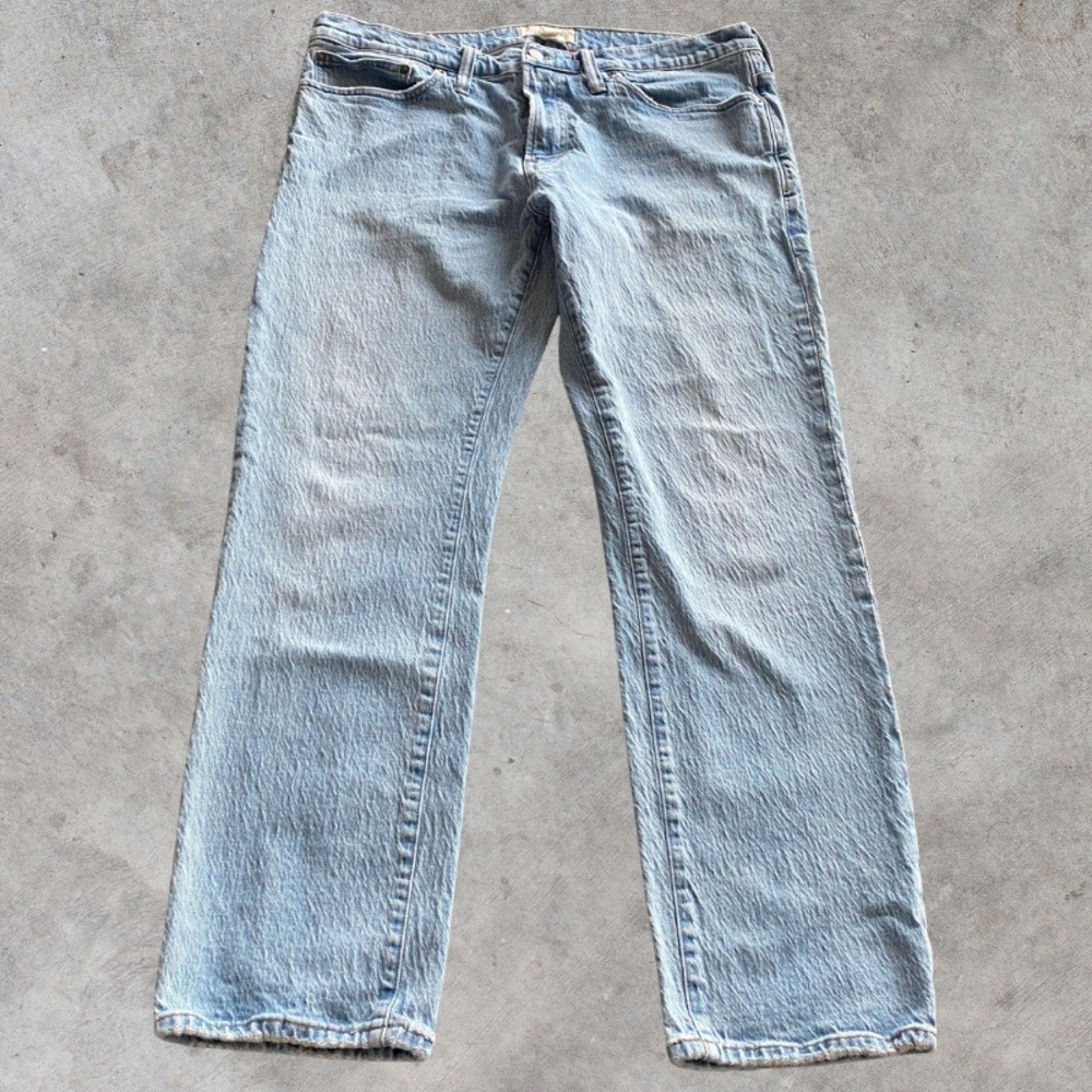 Madewell Light Wash Slim Straight Jeans